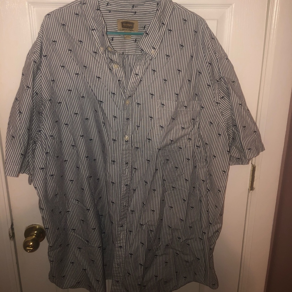 Stripped Flamingo Print Shirt